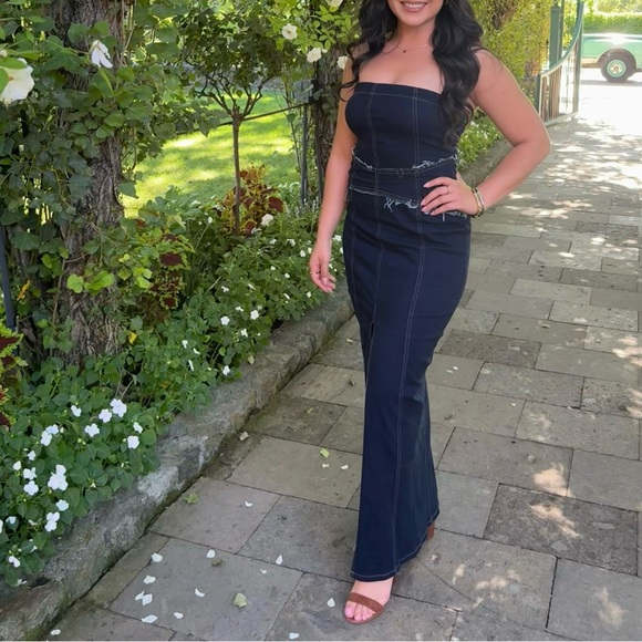 White Fox - Denim Maxi Dress - Picture 3 of 3